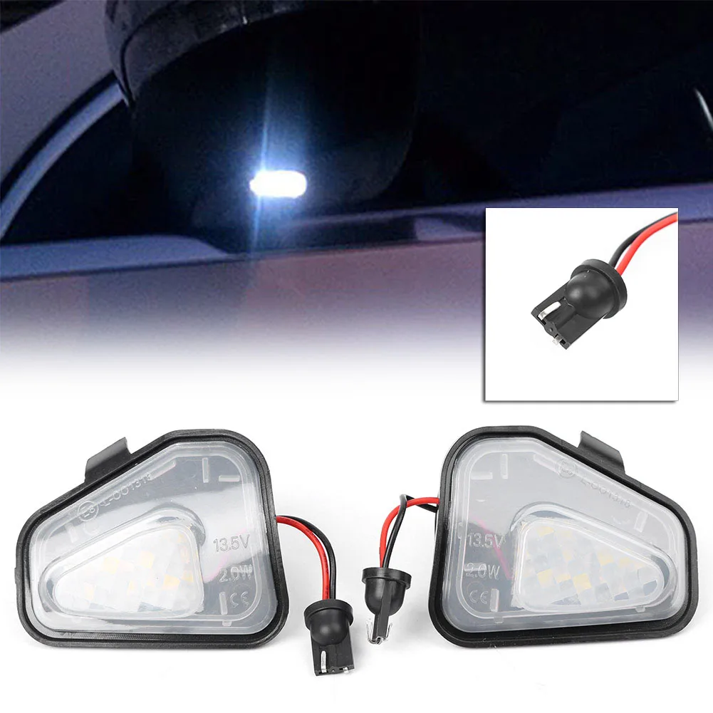 2Pcs Car Error Free LED Side Mirror Lights Puddle Lamp Indicator For VW Volkswagen Passat B7 EOS 4motion Santana CC Scirocco