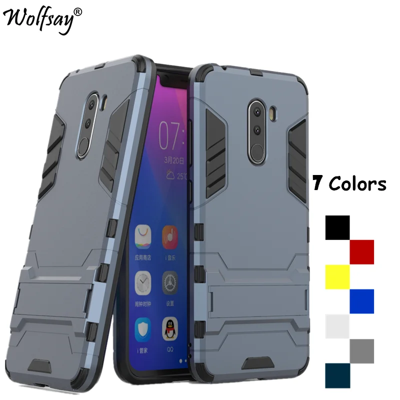 For Pocophone F1 Case For Xiaomi Poco F1 Shockproof Silicone Armor Back Phone Case For Xiaomi Pocophone F1 Cover For PocophoneF1