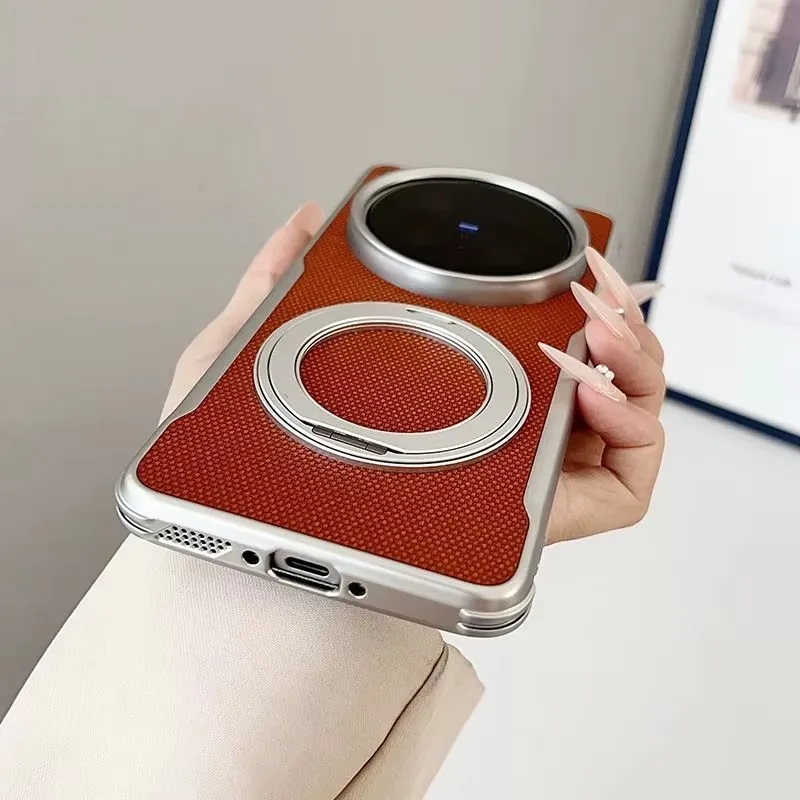 

Magnetic Protective Phone Shell For OnePlus 13 Case Luxury Hard PU With Ring Stand Back Cover Case For OnePlus13 One Plus 13
