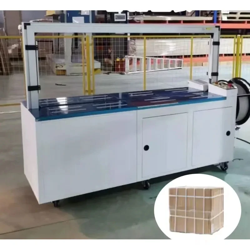 【New】Fully Automatic Box Strapper Carton Pp Band Strapping Tensioner hine