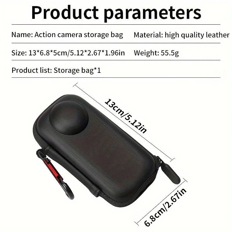 Suitable For Shadow Stone Insta360X3 Mini Storage Bag Anti Drop Body Bag 360x3 Protection Bag Panoramic Camera Accessories