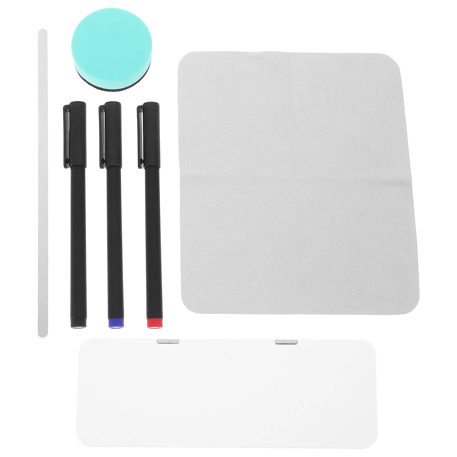 

Computer Memo Board Magnetic Monitor Strip 3 Colored Pens Eraser Transparent Side Panel Desktop Message Board Home Office