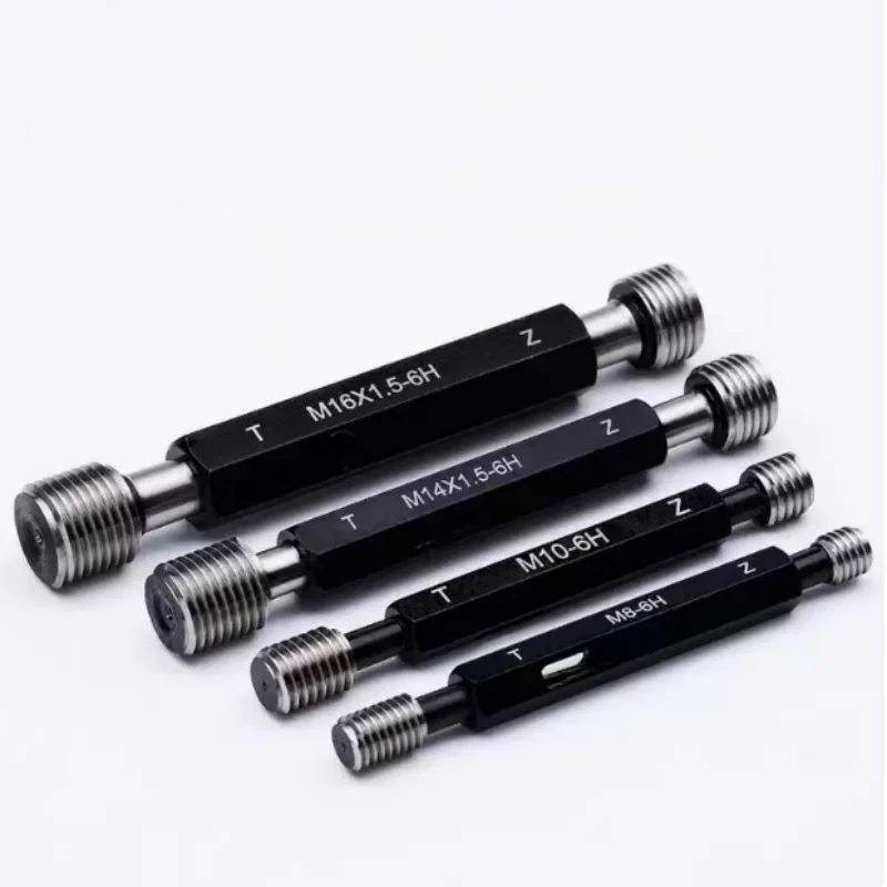 1 Pcs High precision Thread Plug Gauge M2M3M4M5M6M8M10 Metric 6H Steel Double End Hex Handle Thread Plug Gage Gauge