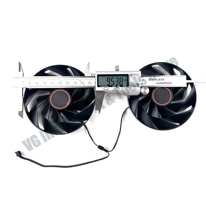새로운 사파이어 PULSE RX 7600 XT RX 7700 XT용 GPU 팬 교체품, 듀얼 95mm 4핀 듀얼 볼 베어링, 고풍량 GPU 쿨러 썸네일 5