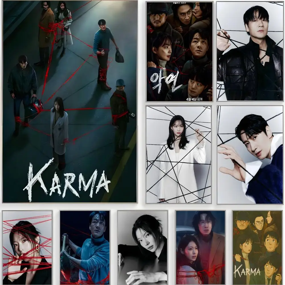 cute concept k-karma Poster Classic Wall Art  Home Decor  Peel and Stick Unframed