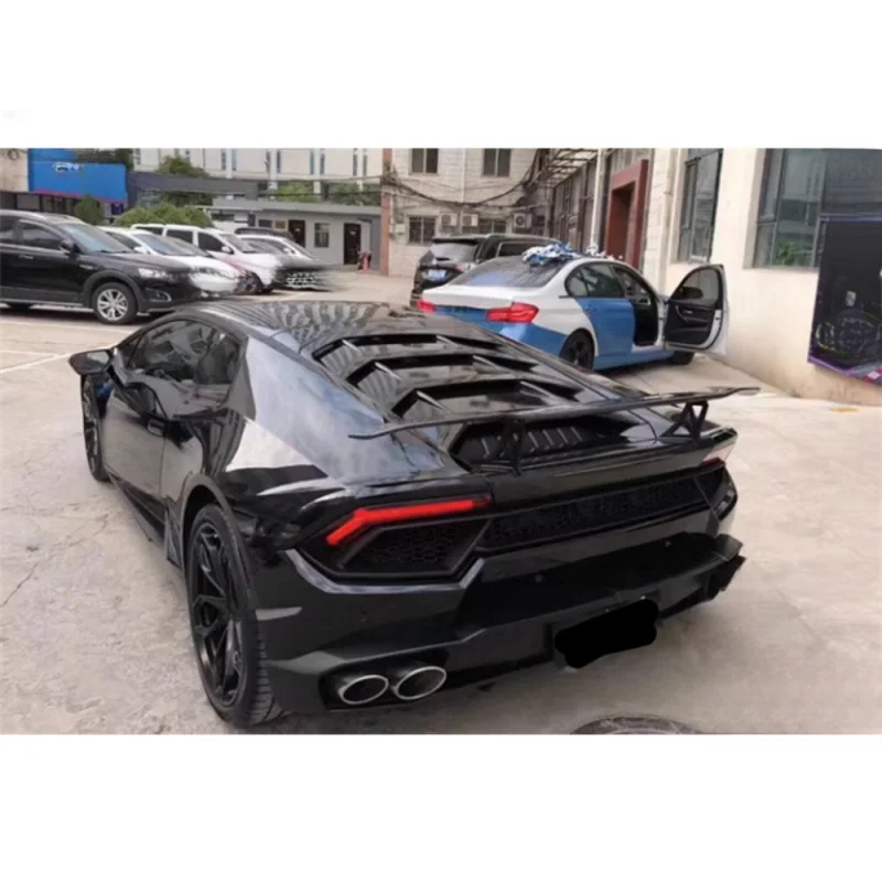 High Quality V Style Carbon Fiber Rear Spoiler Car Tail Wing Body Kit For Huracan LP580 LP610 Upgrade Parts
