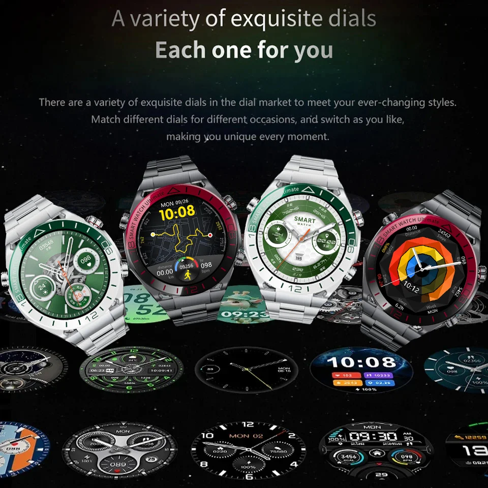 ساعة كوارتز ذكية تقليد للرجال والنساء هدية رياضية ساعة ذكية استثنائية ماستر بلوتوث دعوة ساعة معصم GPS NFC