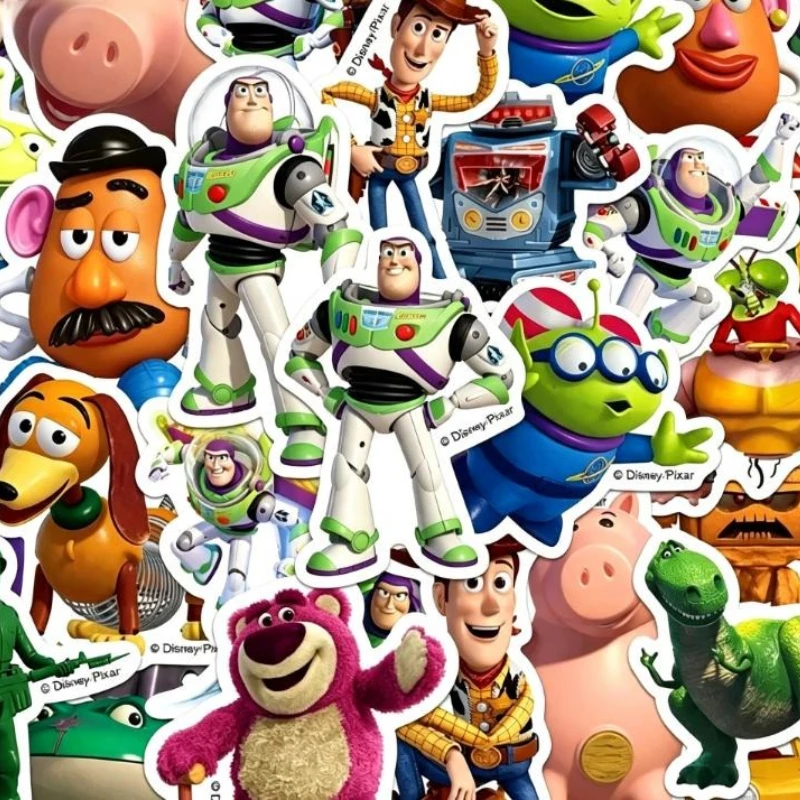 Toy Story Stickers Cute Buzz Lightyear Woody Cartoon Vinyl Decals for Laptop Phone Water Bottle Scrapbook Kids Party Favors Gift