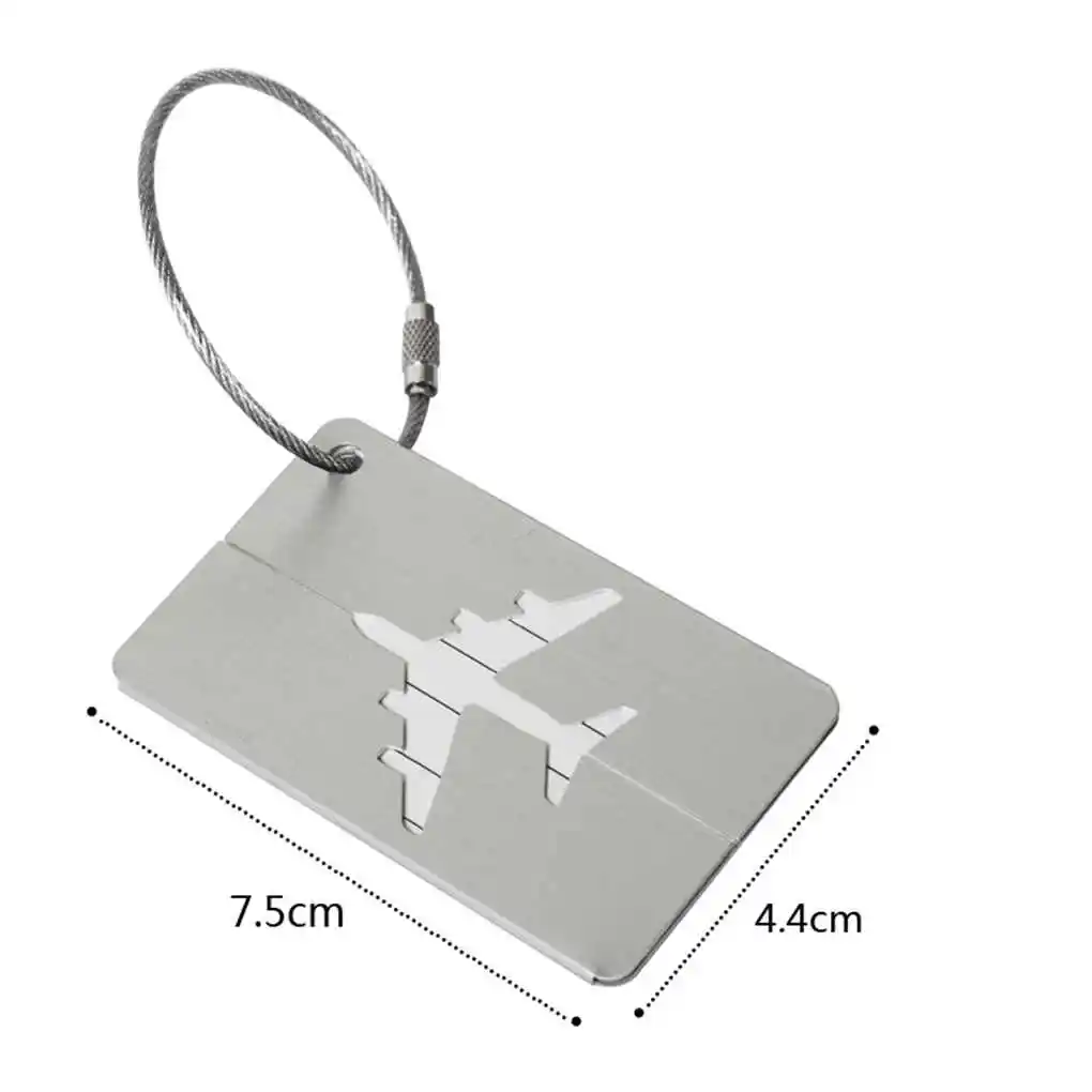 

New Aluminium Luggage Tags Suitcase Label Name Address ID Bag Baggage Tag Travel