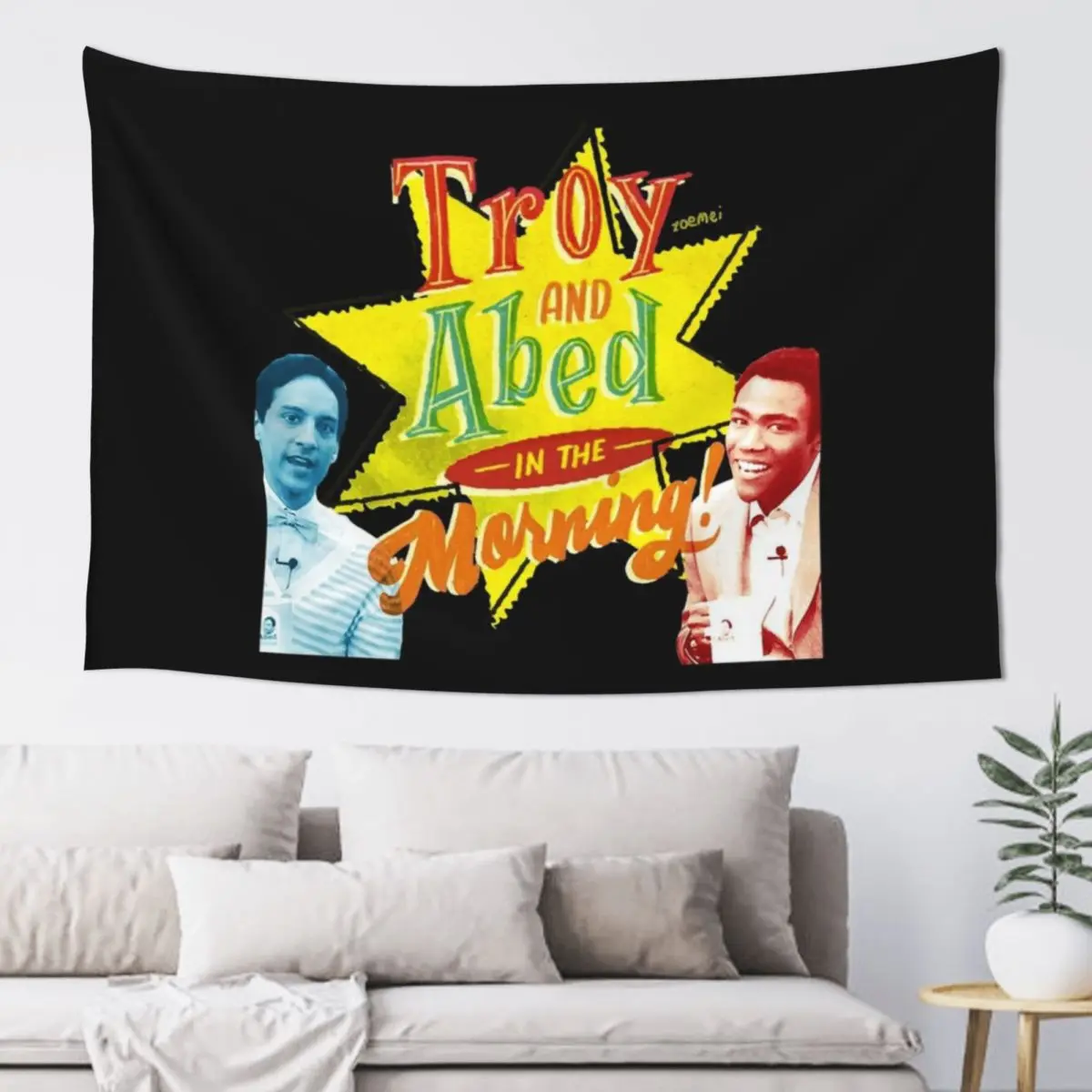 

Troy and Abed in the Morning! Tapestry Room Decor Korean Style Decoration Wall Decor Home Tapestry