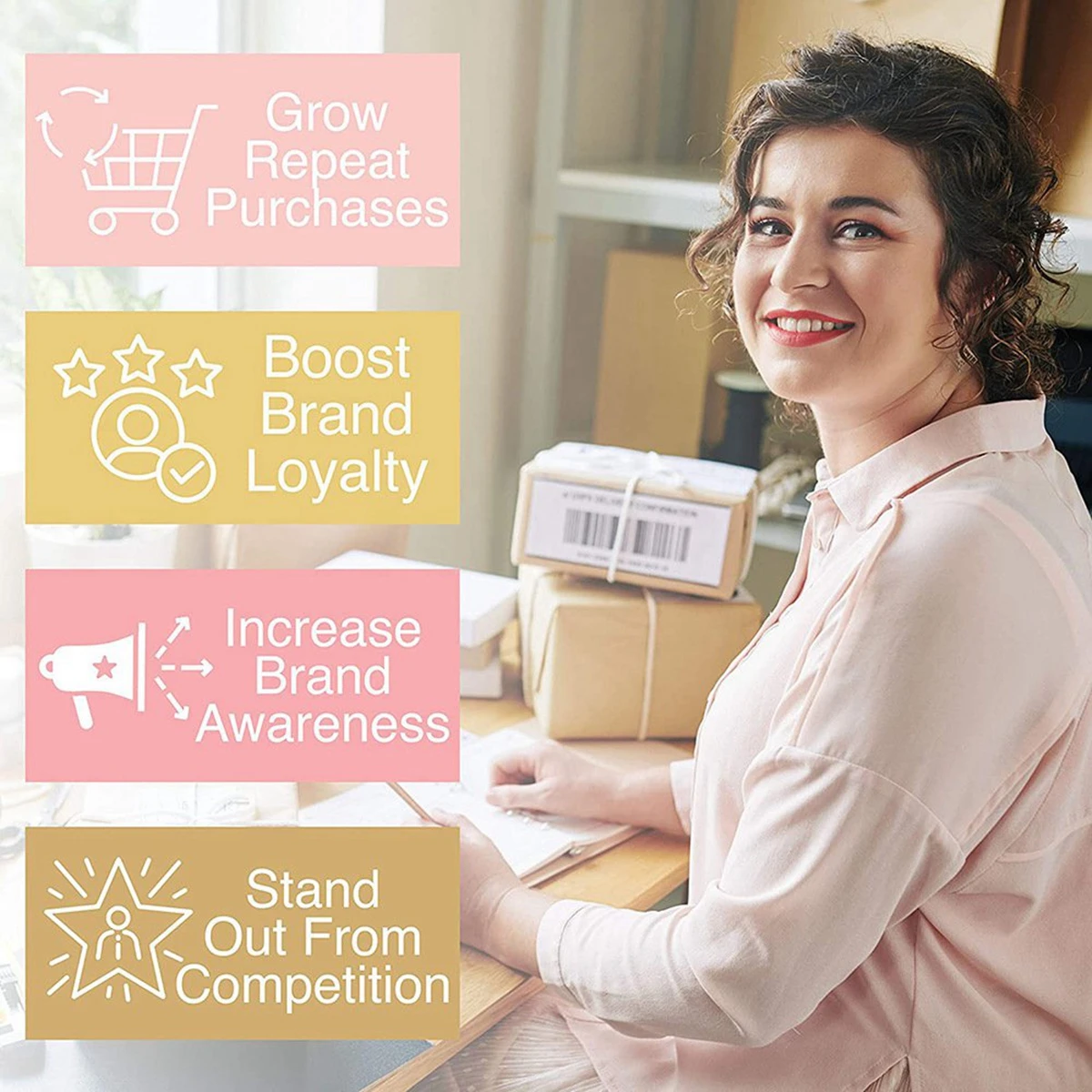 50Pcs Pink Thank You Cards for Small Business, We Appreciate You Supporting My Business Customer Appreciation Note Cards, Mini T