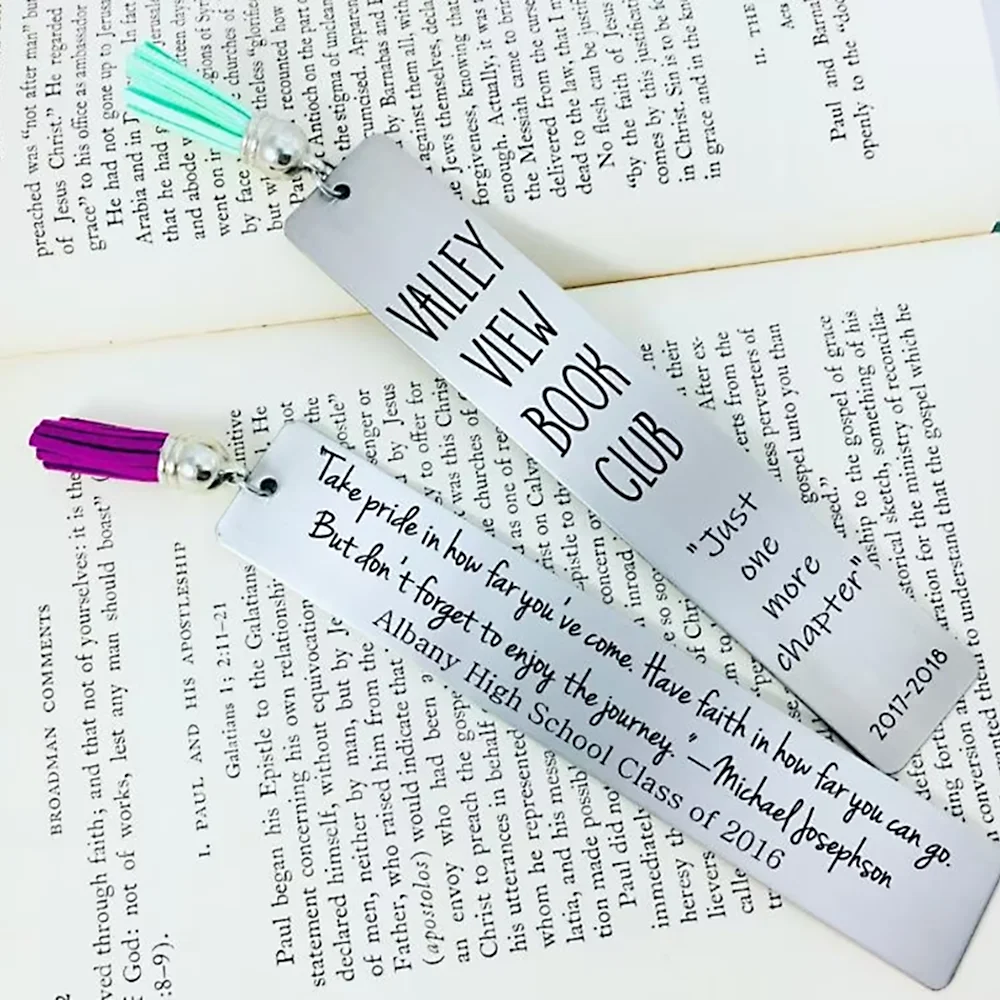 

Customized Bookmarks for Women Custom Letter Bookmark with Colorful Tassel Pendant Personalized Stainless Steel Jewelry Gifts