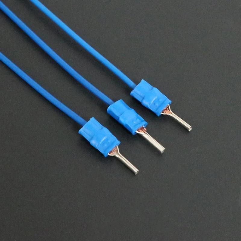 50/100/1000PCS PTV1.25-10 PTV 2-10 5.5-13 22-10AWG Insulated Pin Terminals Electrical Splice Crimp Connector Auto Wiring Cable