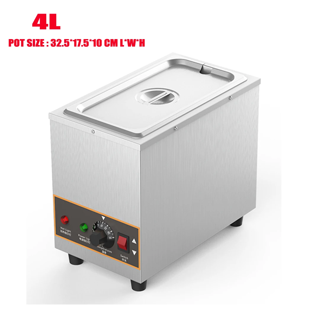 4L Tapioca Pearl Warmer Machine Boba Insulation Pot for Milk Tea Shop Stainless Steel Food Warmer Pearl Cooker