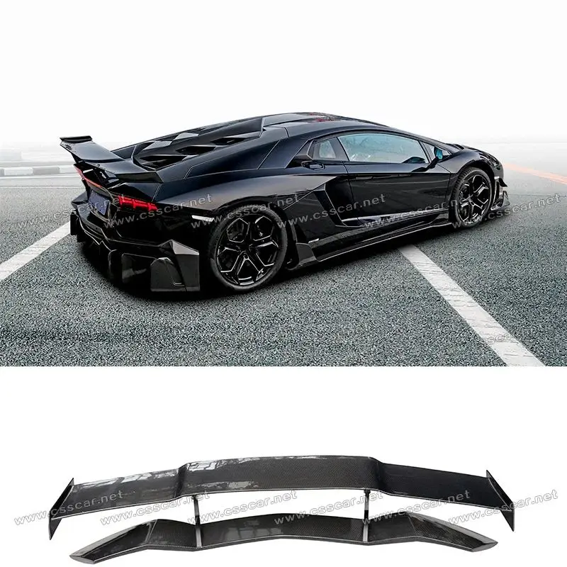 

DM Style Double-layer Carbon Fiber Racing Car Rear Spoiler High Tail Wing for Lamborghini Aventador SV LP700 LP720 LP750 2011-up