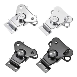 2Pcs Iron Spring Loaded Butterfly Twist Latch Keeper Toggle Clamp (with Keyhole) Butterfly Toggle Latch Buckle for Case Box Door