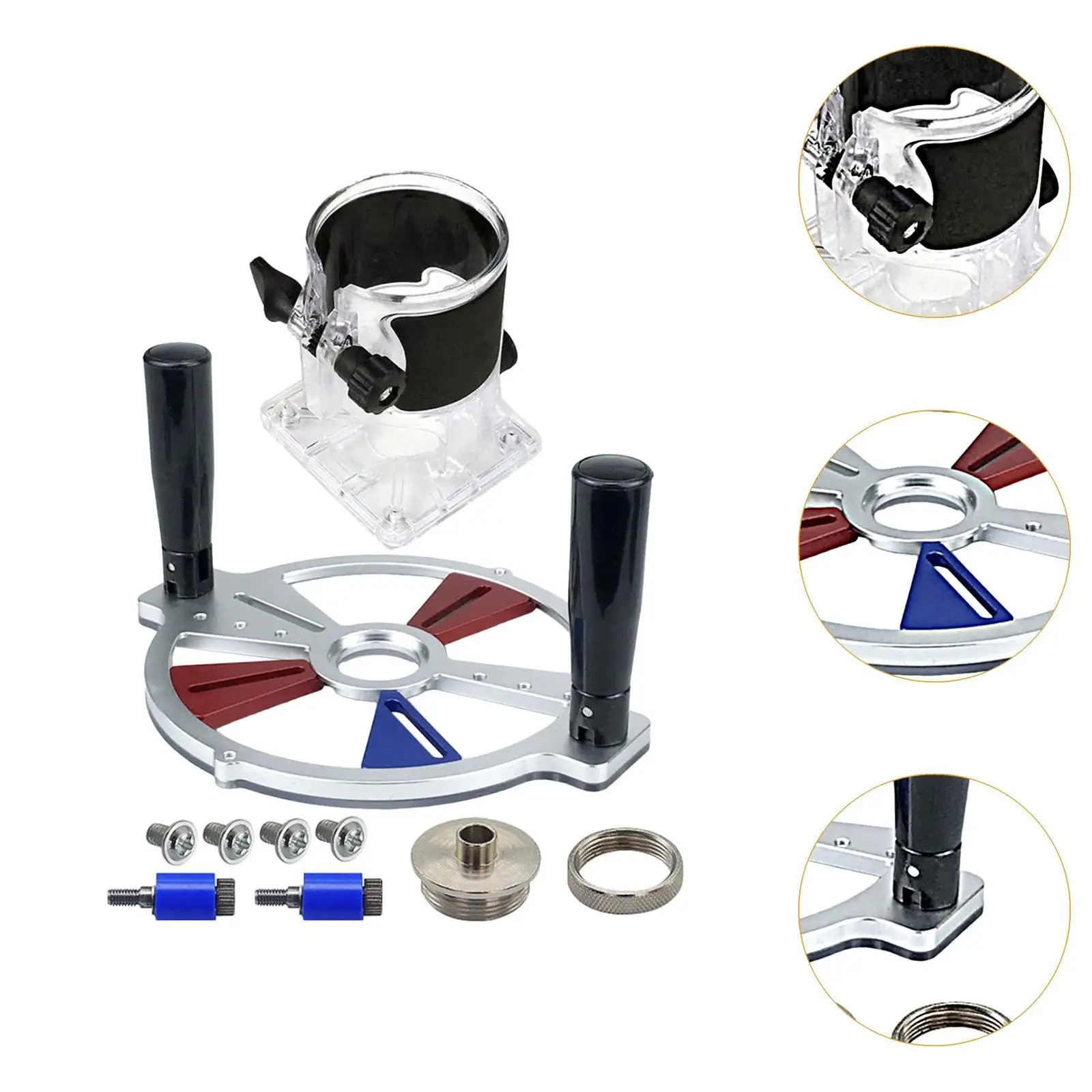 Trimming Machine Backer Compact Professional Portable with Folding Handle Multifunctional Milling Slot Backing Milling Base