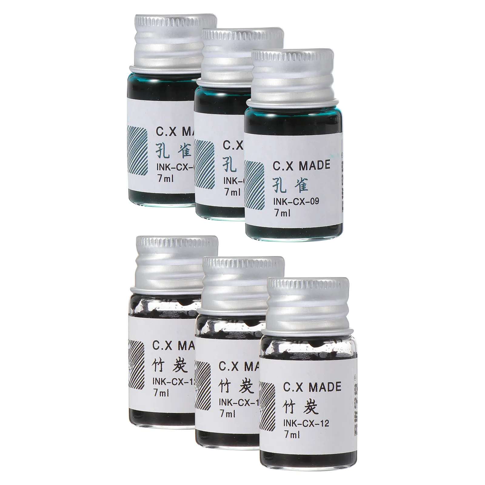 

6Pcs Set Glass Dip Pen Ink Retro Design Leak-Proof Cap Signature Calligraphy Drawing Art Supplies Creative Writing