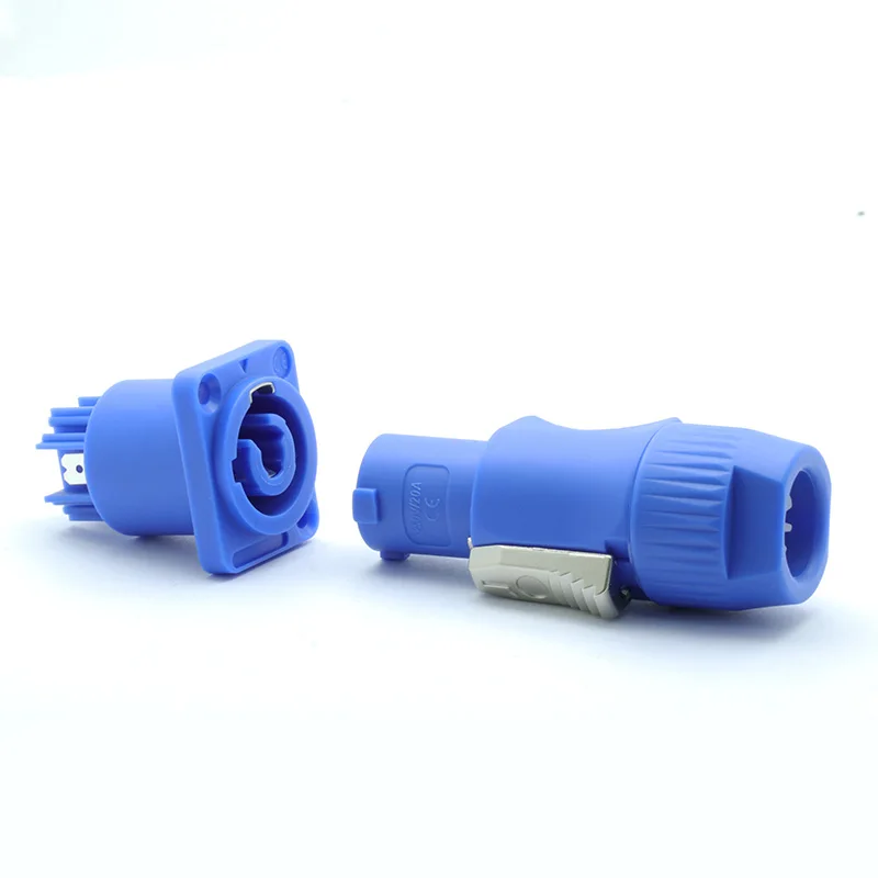 10pcs 3Pins Powerconnector Male Plug+Female Chassis Panel Mount 250V 20A Type A NAC3FCA+NAC3MPA-1 Light AC Power Connector