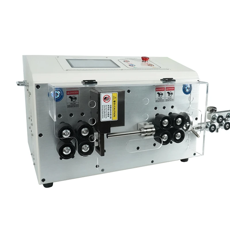 SWT-608-MAX2-ST50 محرك متدرج سلك تجريد وآلة قطع 8 عجلات 800 واط 35mm2 BVR 50mm2 BV التحكم بالشاشة التي تعمل باللمس