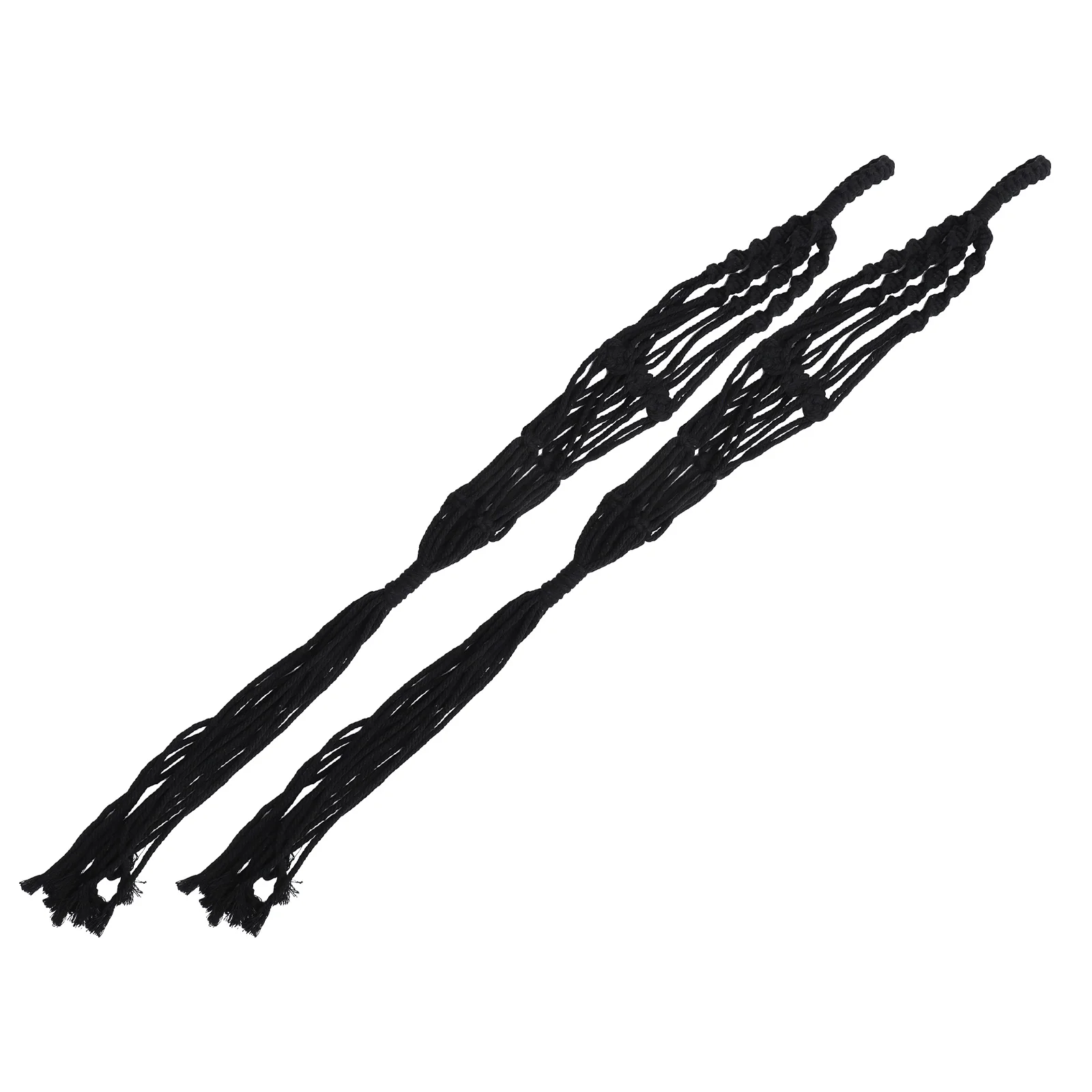 

2Pcs Hand-Woven Cotton Rope Plant Hanger Hanging Planter Basket Strong Smell-Free Garden Flowerpot Net Bag for Indoor Wall Art