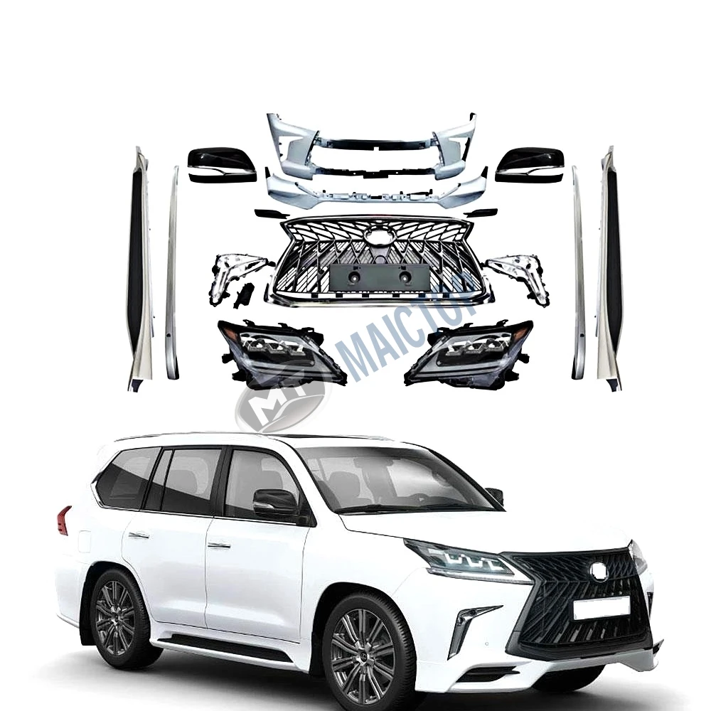 for  Maictop car accessories front bumper grill facelift bodykit for LX 570 lx570 2008-2015 upgrade to 2016 TRD body kit