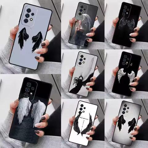 angel wings Phone Case For Samsung Galaxy S23 S21 S20 FE S24 S22 Ultra Note20 S10 S9 S8 Plus A40 A52 A12 A13 A53