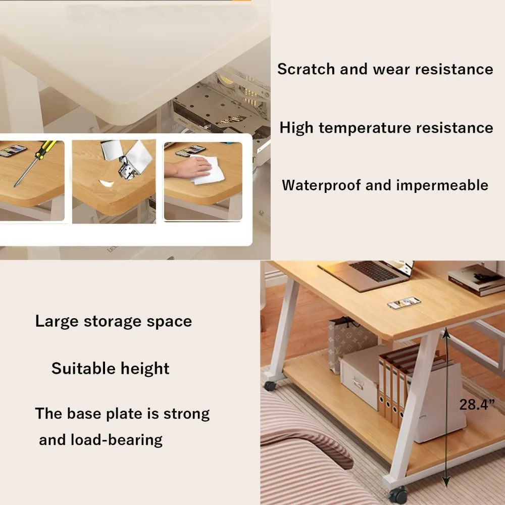 مكتب دوار مدمج للمكتب المنزلي والدراسة، مناسب للمساحات الصغيرة وغرف النوم #5