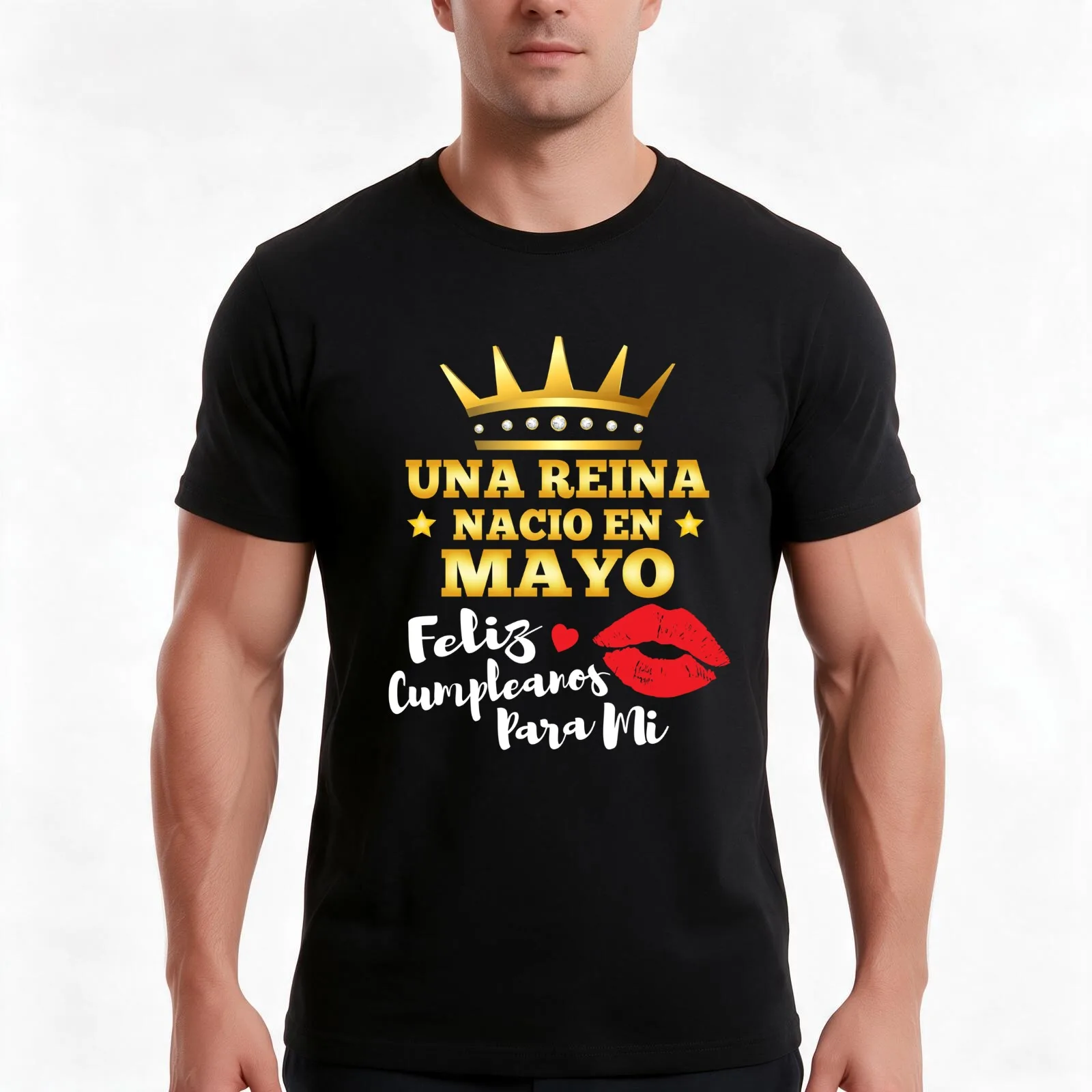 Una Reina Nacio En Mayo Regalo Cumpleanos May Queen Birthday Gift T-Shirt Summer Casual Cotton Tee Oversized Streetwear Tops