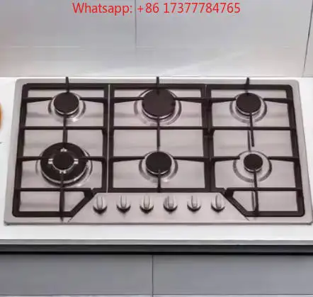 6-Burner Euro Stove Built-In Glass Top Cooking Cooktop Class a Energy Efficient for RV Hotel    Kitchen Use