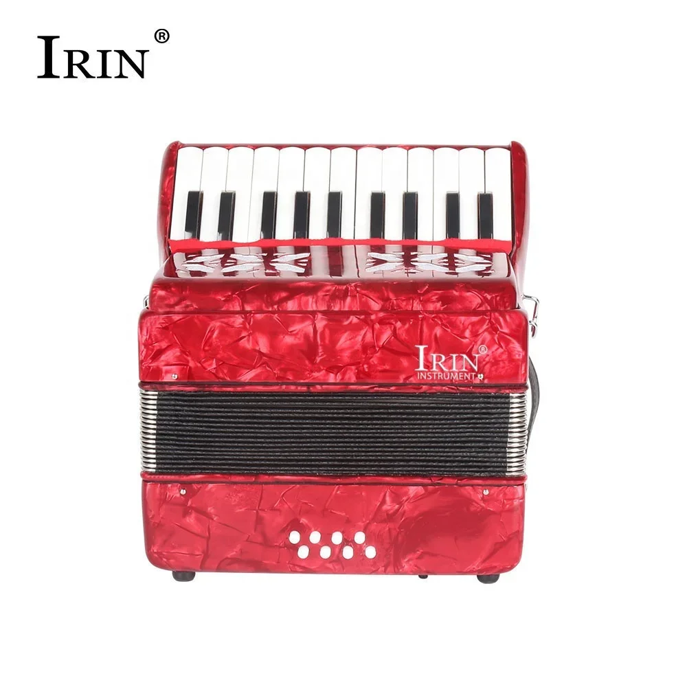 IRIN Red Blue Green 22 Keys 8 Bass Wholesale Cheap Mini Kids Accoracord Keyboard Instrument Accordion