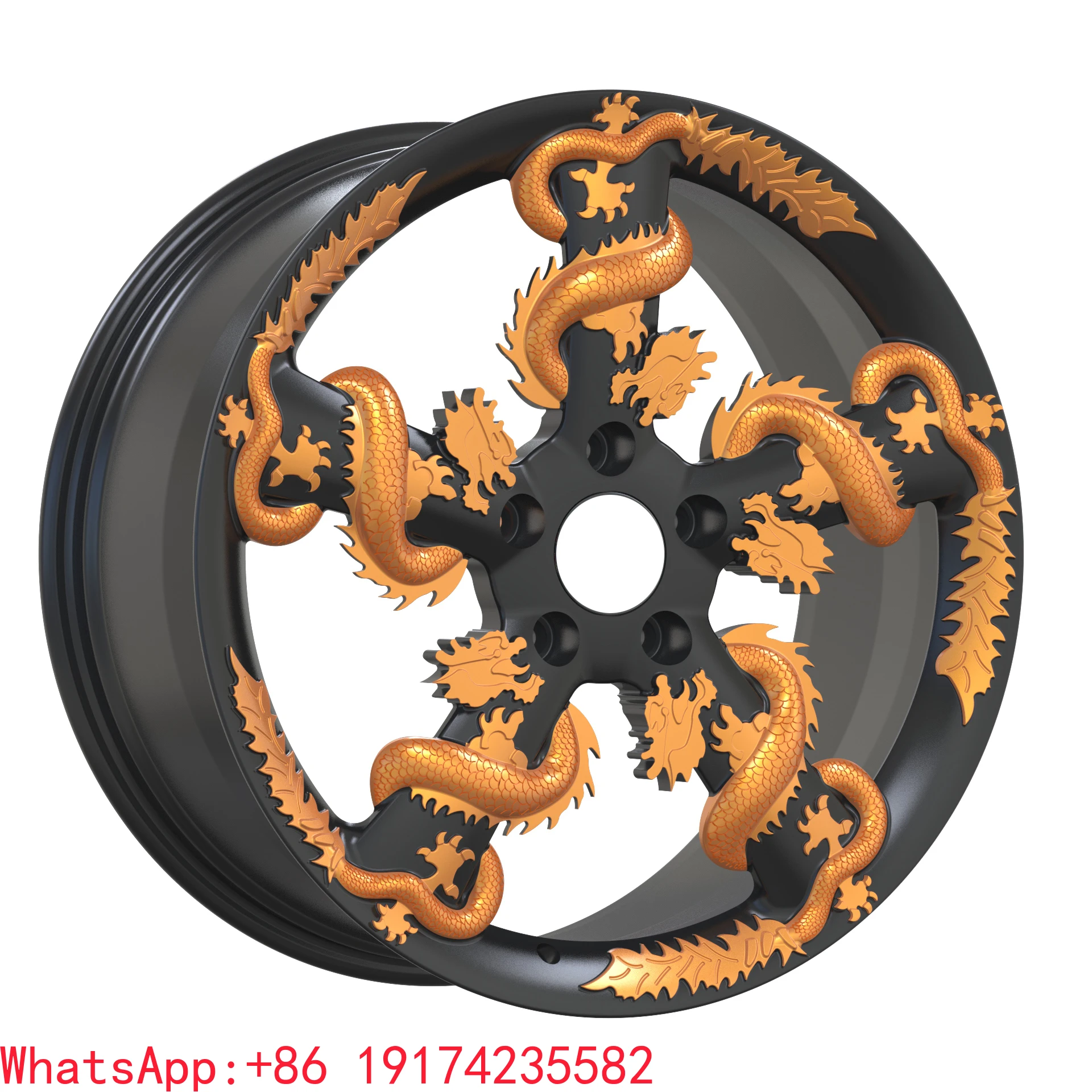 

Forging Hand-made Custom Personalized Forged Gold Dragon Winding China Wheel for Lu-xuri-ous La-mbor-ghi Aud Pike Rally