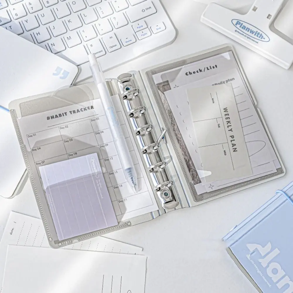 Practical 44 Sheets Mini Pocket Notebook Mini Waterproof Cover Portable Handbook Cute White Blue Diary Book Office