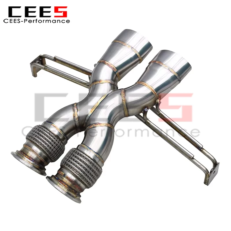CEES SS304 Straight Pipes for Lamborghini Temerario V8 4.0T 2025-2026 OEM Direct Axle Back Enhanced Sound Exhaust System