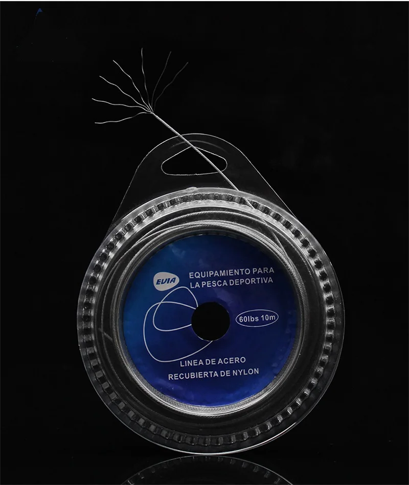 Stahl-Angelschnur 10M 7-Strang Geflochtener Angelschnur 10lbs-200lbs Hochfester Köder-Vorfachschnur für Meeresangelzubehör – Detail 10