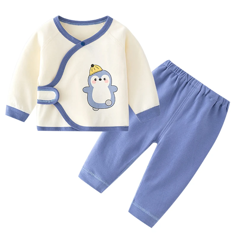 2Piece Fall Infant Boy Clothes Baby Girl Outfits Casual Cartoon Cute Cotton Long Sleeve Tops+Pants Newborn Hospital Set BC1547-1