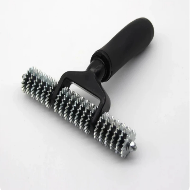 170mm Wide Tooth Carpet Press Roller Hand Grip Serrated Wheel Carpet Splicing Joint Flattening Tool
