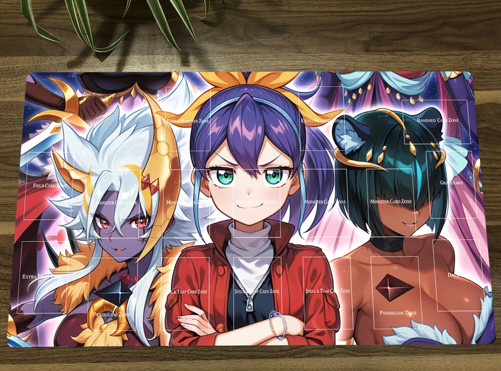 

YuGiOh Lunalight Leo Dancer & Serena TCG CCG Коврик для торговых карточных игр Коврик для настольного игрового игрового коврика Коврик для мыши Бесплатная сумка