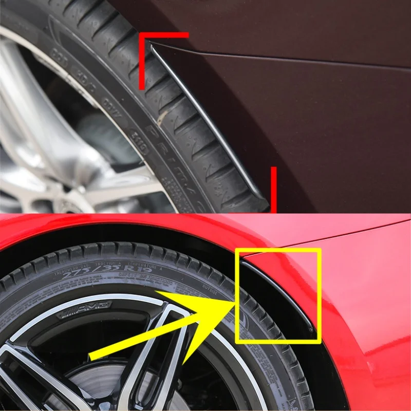 2Pcs Left Side For Mercedes Benz C238 E200 E220 E300 E350 E400 E53 AMG Rear Bumper Fender Flare Extension Wheel Eyebrow Lip