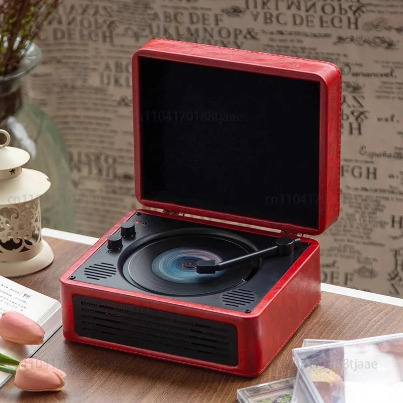 

Retro CD player, Bluetooth speaker, listen to albums, music all-in-one player, vinyl records, CDs, discs, and high sound quality