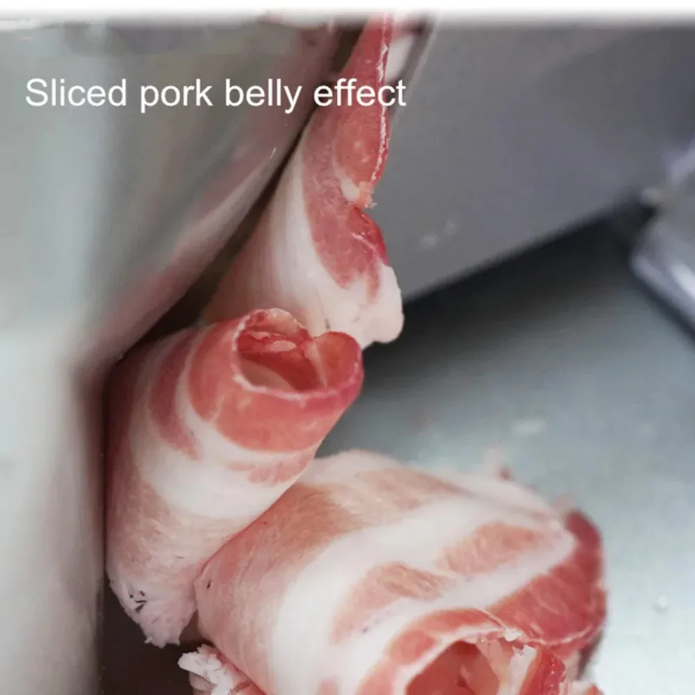 Electric Meat Slicer, Commercial Mutton Beef Lamb Cutter, Automatic Vegetable & Bread Slicing Machine, Stainless Steel Food 220V