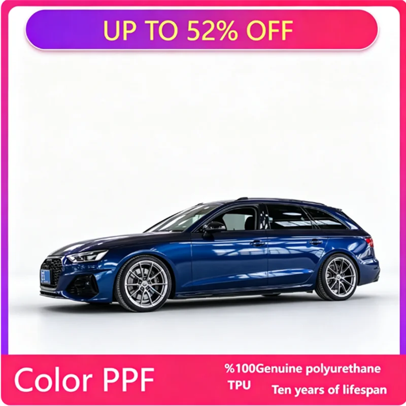 Gloss Metallic Navarra Blue PPF Color Change Film Roll 7.5mil Car Paint Protection Self Healing Durable1.52x15m 10Years Warranty