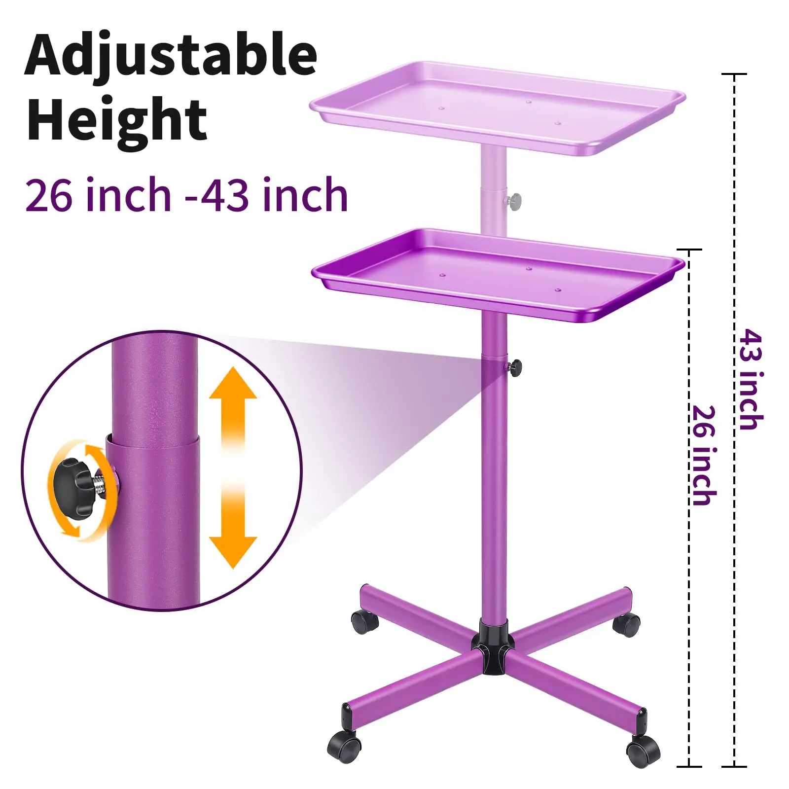 

New solid color hair salon trolley beauty barber storage tray home hair salon storage tool cart wholesale
