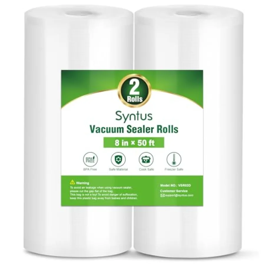 

Vacuum Sealer Bags, 2 Rolls 8 x 50' Commercial Grade Bag Rolls, BPA Free Food Vac Bags for Storage, Meal Prep or Sous Vide