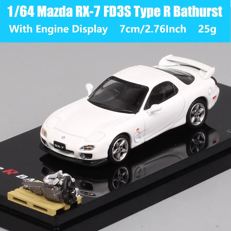 1/64 Schaal Mazda RX7 FC3S FD3S Red Suns Efini RX-7 Type A RS Spirit R Bathurst Automodel Die-cast Speelgoedauto's Hobby Japan HJ64