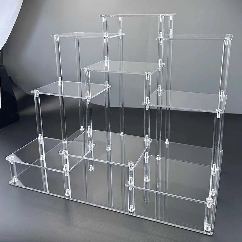 Display stand Perfume Storage Tabletop Transparent Acrylic Riser Display Collectibles Action Storage Rack