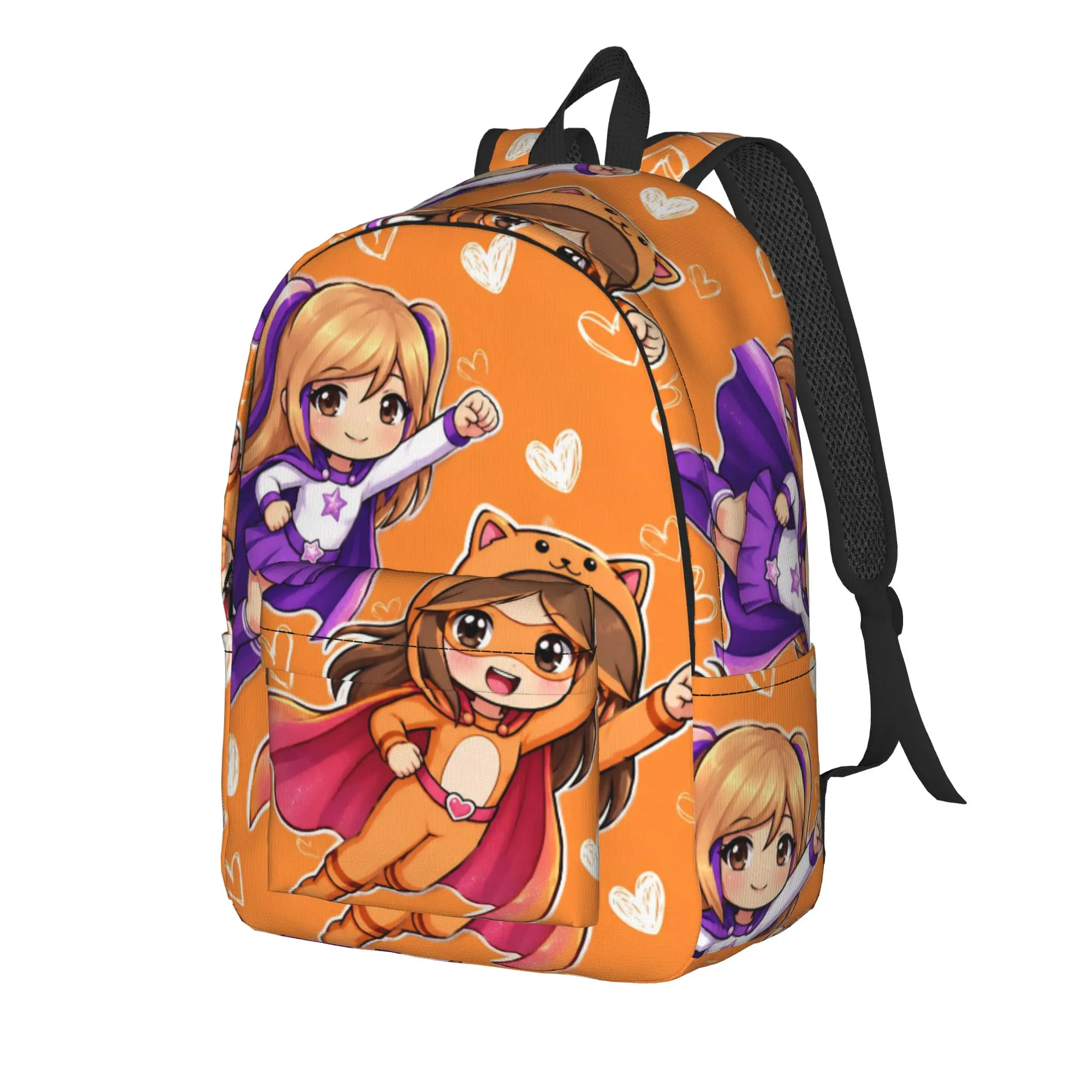 Lyna Vallejos Gamer Teenage Backpack Outdoor Student Business Cute Heart Daypack for Men Women College Canvas Bags