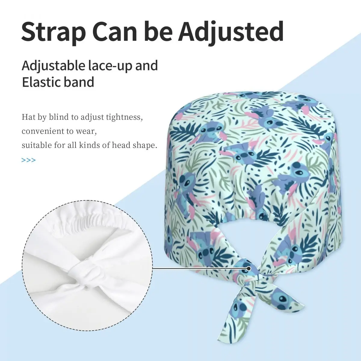 مخصص لطيف غرزة تنظيف قبعة العمل مريحة للجنسين فرك قبعة الجراحية قبعة ممرضة الدعك قبعة ممرضة #3