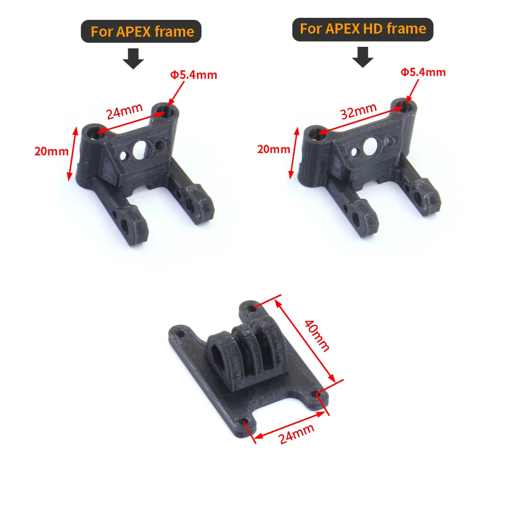 RC Quadcopter FPV Drone 3D printed Printing  Accessories Antenna/Camera mount Arm Protective Seat TPU Parts for APEX HD Frame