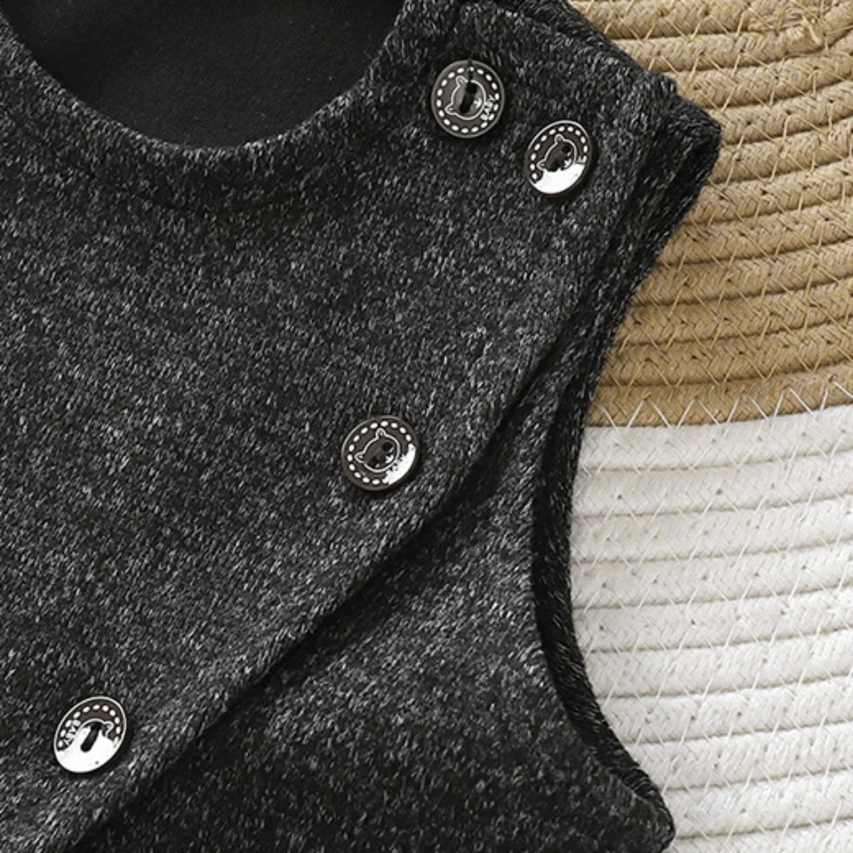 1-6 Jahre Herbst-Mädchenweste im Korea-Stil mit Rüschen und Spitze, O-Ausschnitt, Langarm-Oberteil, Weiche Elastische Taille, Kinderhose – Detail 6
